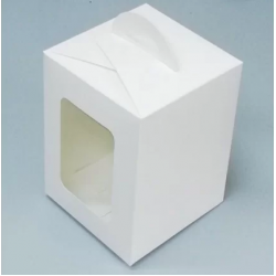 Коробка для пасхи-кексів 140*140*180 біла мелований картон