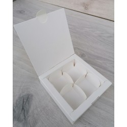Коробка для конфет 4 шт белая