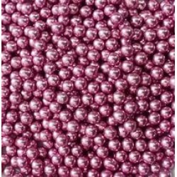 Цукрові кульки металік рожевий 5 мм