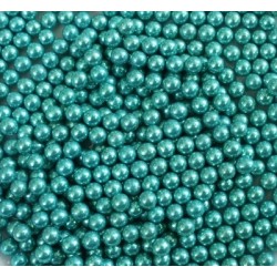 Сахарные шарики голубой металлик 6 мм