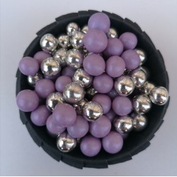  Цукрові кульки мікс фіолет з сріблом