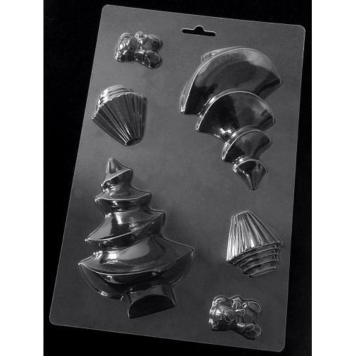 Пластиковая форма для шоколада Елочка 3D