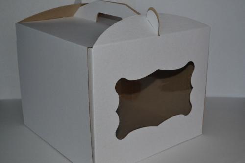 Коробка для торта с окном 300х300х250