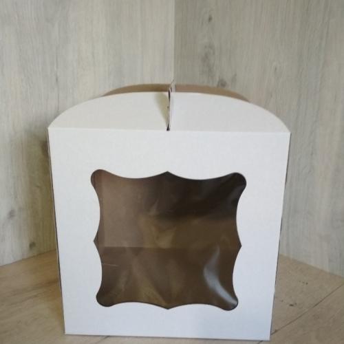 Коробка для торта з вікном 300х300х300