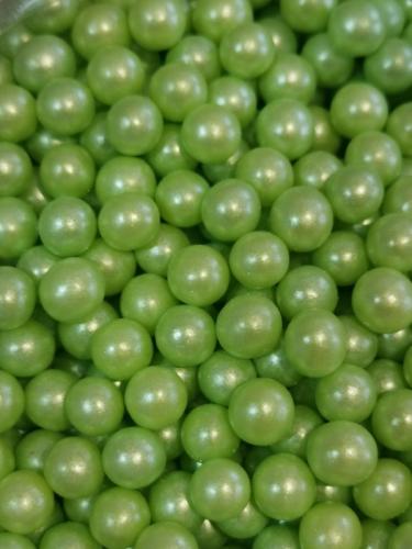 Цукрові кульки салатовий перламутр 5 мм