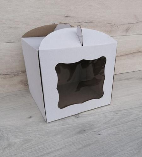 Коробка для торта с окном 230*230*210