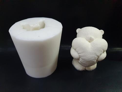 Молд силиконовый 3D Мишка с сердцем №4
