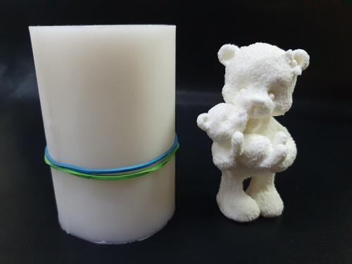 Молд силиконовый 3D Мишка мама с детёнышем