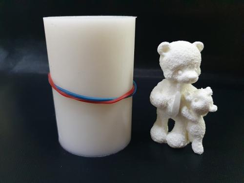 Молд силиконовый 3D Мишка папа с детёнышем