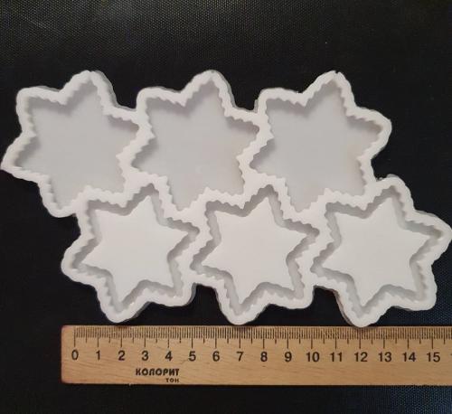 Молд силіконовий для льодяників Сніжинка брязкальце