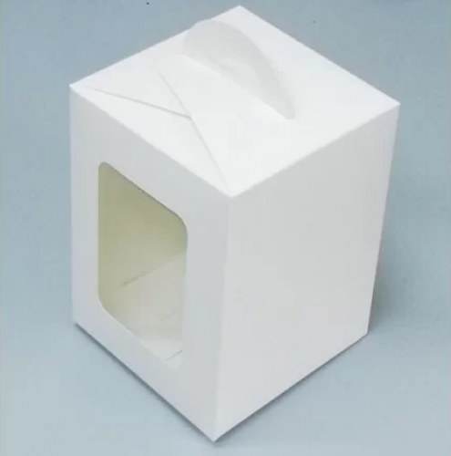 Коробка для пасхи-кексов 170*170*210 белый мелованный картон