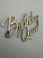 Birthday Queen дзеркальний торцевий топер золото 