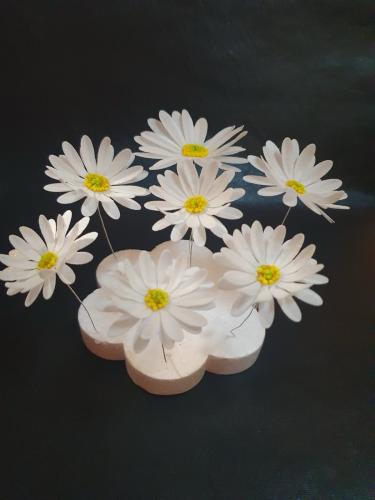 Вафельні  Ромашки для декору 7шт білі